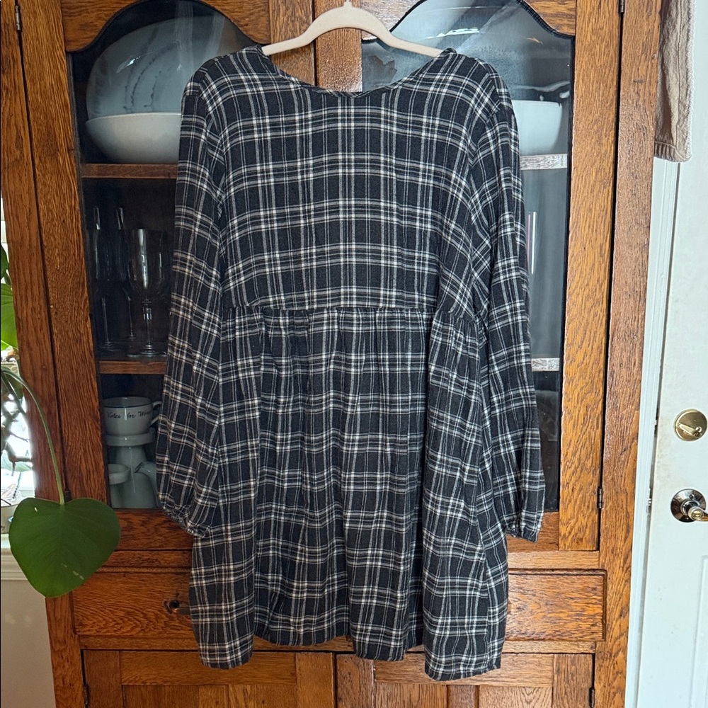 Black and White Plaid Dress